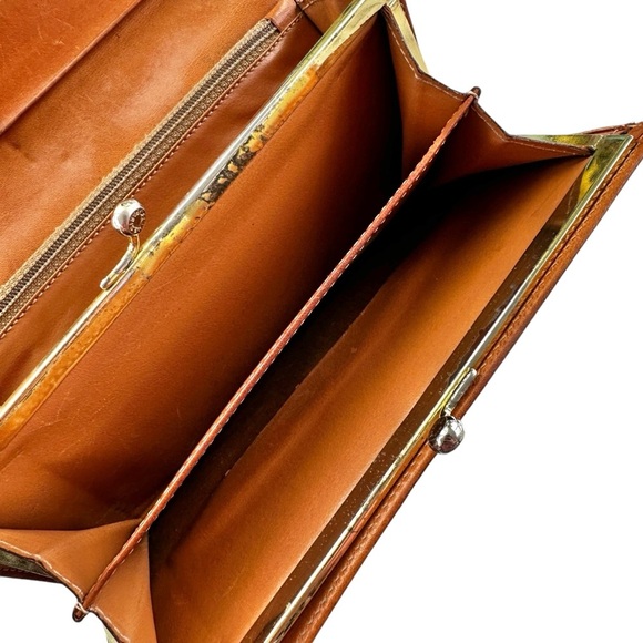 Authentic CELINE Macadam Beige Canvas & Leather Kisslock Long Wallet - Picture 10 of 15